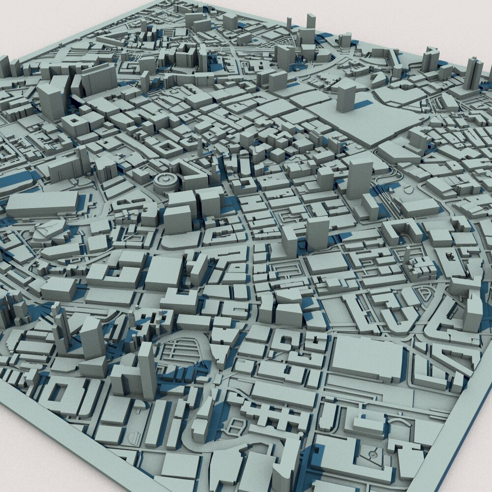 Manchester City England United Kingdom 3D model - Download City on ...