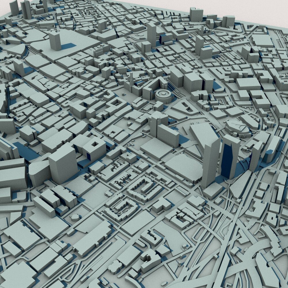 Manchester City England United Kingdom 3D model - Download City on ...