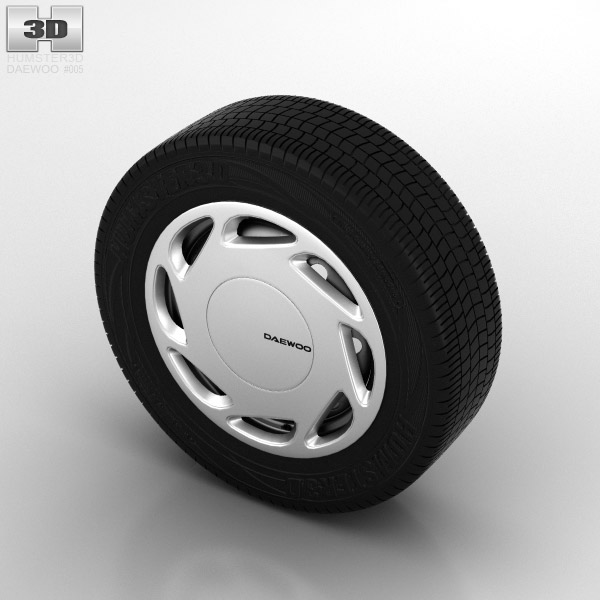 Daewoo Nexia Wheel 14 inch 002 3D model - Download Wheels on 3DModels.org