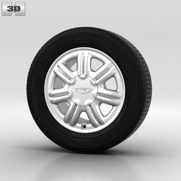 Daewoo Nexia Wheel 14 inch 003 3D model - Download Wheels on 3DModels.org