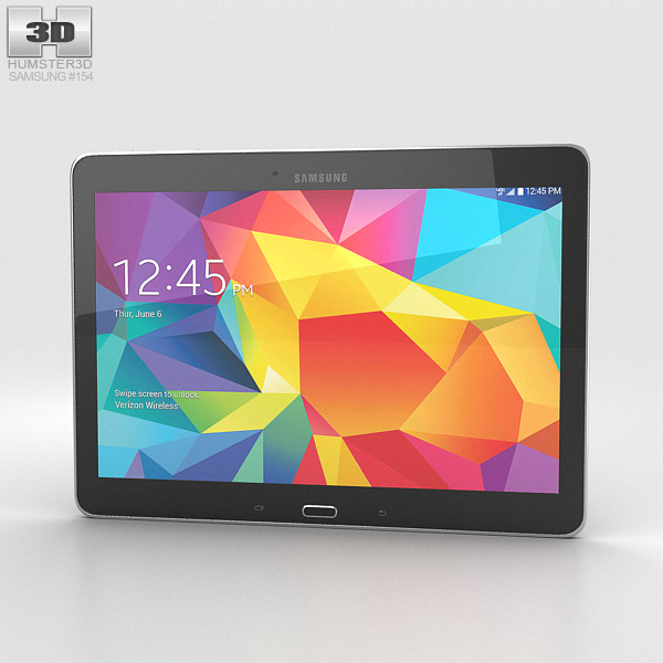 Samsung Galaxy Tab 4 10.1-inch LTE Black 3D model - Download Tablet on ...
