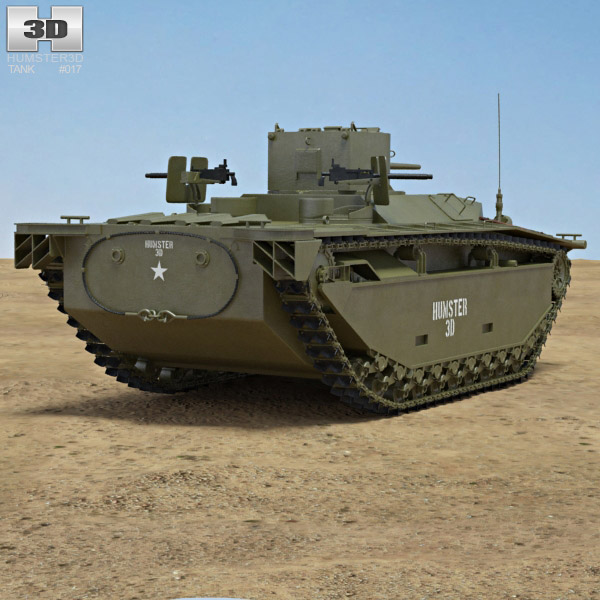 LVT(A)-1 水陸両用強襲車両 3Dモデル - ダウンロード ファイティング