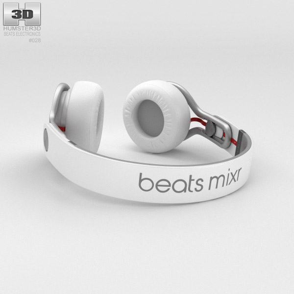 Beats Mixr High-Performance Professional Blanco Modelo 3D