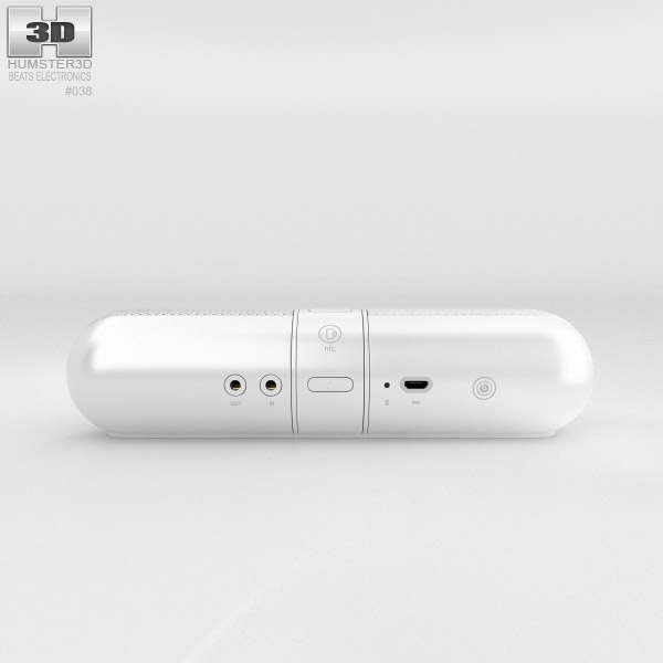 Beats Pill 2.0 ワイヤレス スピーカー 白い 3Dモデル - ダウンロード