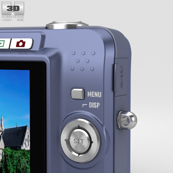 Casio Exilim EX- Z1050 Blue 3D model - Download Photo camera on