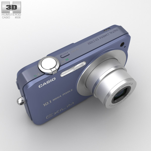Casio Exilim EX- Z1050 Blue 3D model - Download Photo camera on