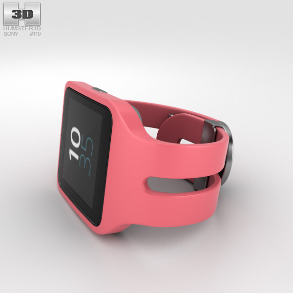 Sony SmartWatch 3 SWR50 en Rosa Modelo 3D - Descargar Reloj