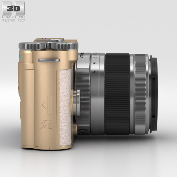 Pentax Q-S1 Champagne Gold 3D model - Download Photo camera on