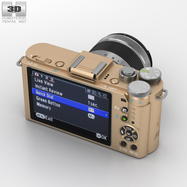 ペンタックス Q-S1 シャンパンゴールド カメラ 3Dモデル