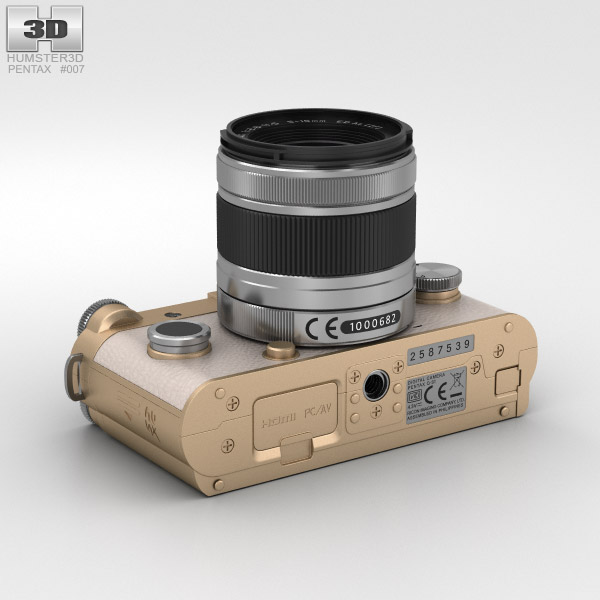 ペンタックス Q-S1 シャンパンゴールド カメラ 3Dモデル