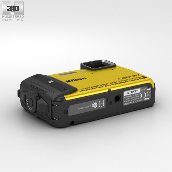 Nikon Coolpix AW130 Kuning model 3D - Unduh Kamera foto pada