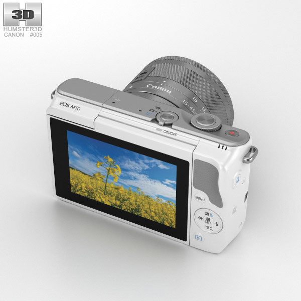 Canon EOS M10 White 3D model - Download Photo camera on 3DModels.org