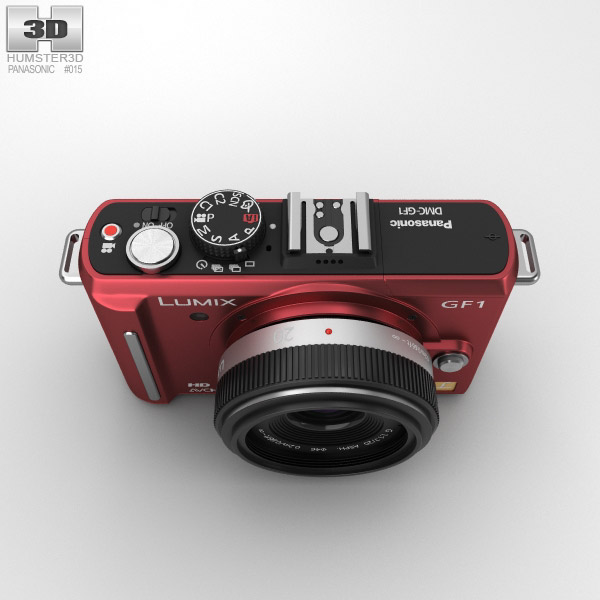 パナソニック ルミックス DMC-GF1 レッド 3Dモデル - ダウンロード