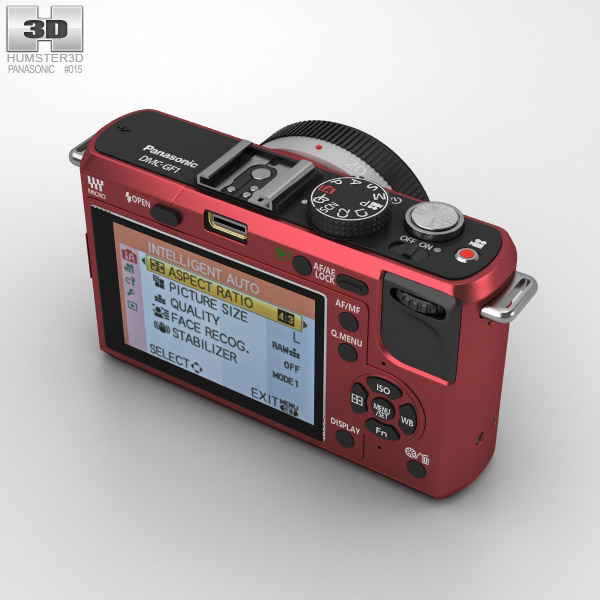 パナソニック ルミックス DMC-GF1 レッド 3Dモデル - ダウンロード