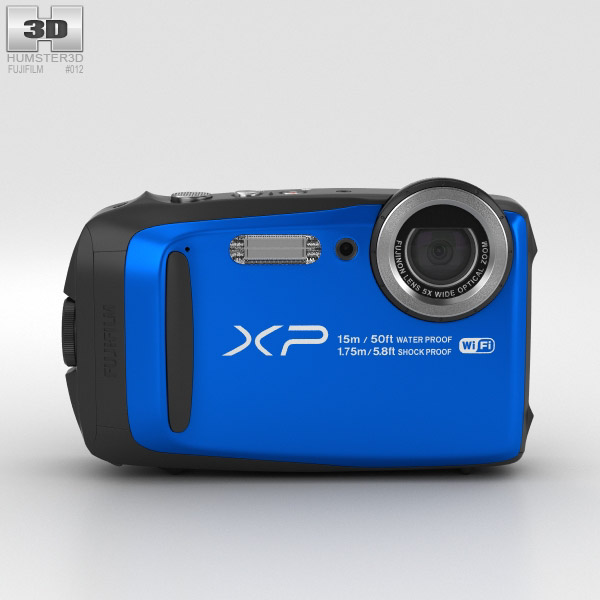 Fujifilm FinePix XP90 Blue 3D model - Download Photo camera on