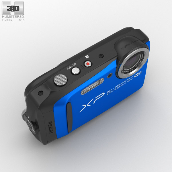 Fujifilm FinePix XP90 Blue 3D model - Download Photo camera on