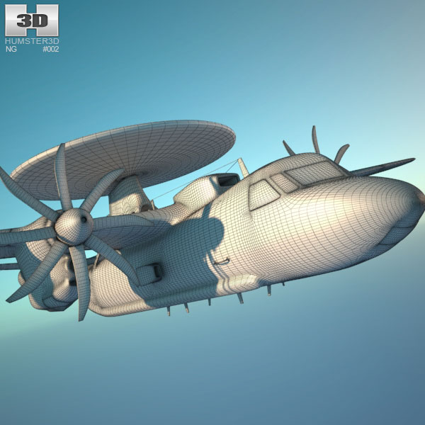 Northrop Grumman E-2 Hawkeye 3D model - Download Transport on
