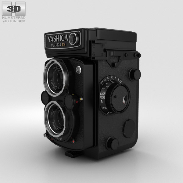 ヤシカマット124G 二眼レフカメラ 3Dモデル - ダウンロード 撮影カメラ