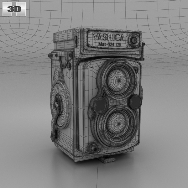 ヤシカマット124G 二眼レフカメラ 3Dモデル - ダウンロード 撮影カメラ