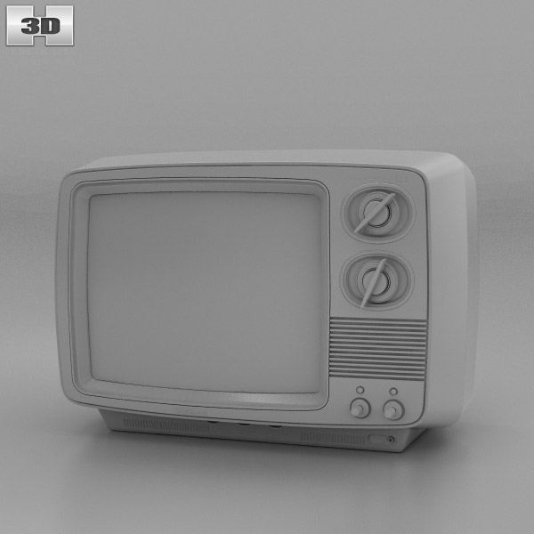 東芝ブラックストライプ レトロテレビ 3Dモデル - ダウンロード テレビ