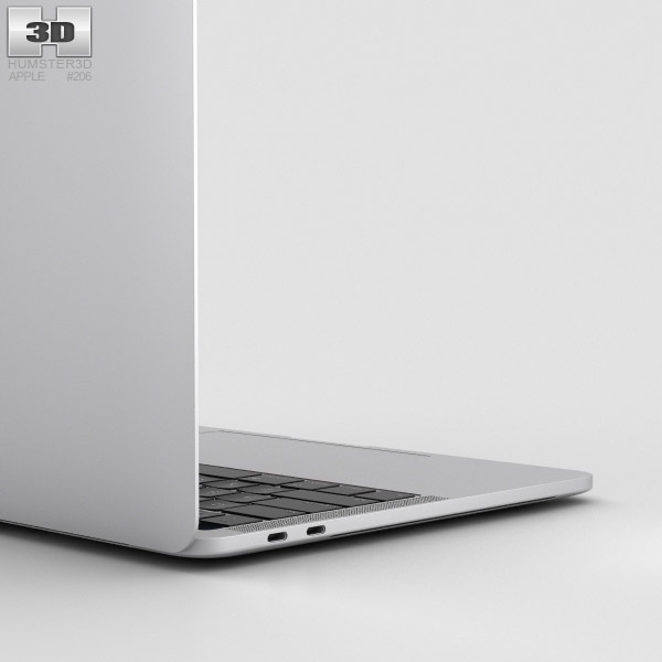 Apple MacBook Pro 13インチ (2016) Touch Bar搭載 シルバー 3Dモデル