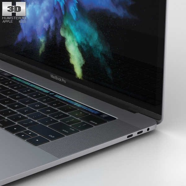 Apple MacBook Pro 15 inch (2016) Space Gray 3D model - Download
