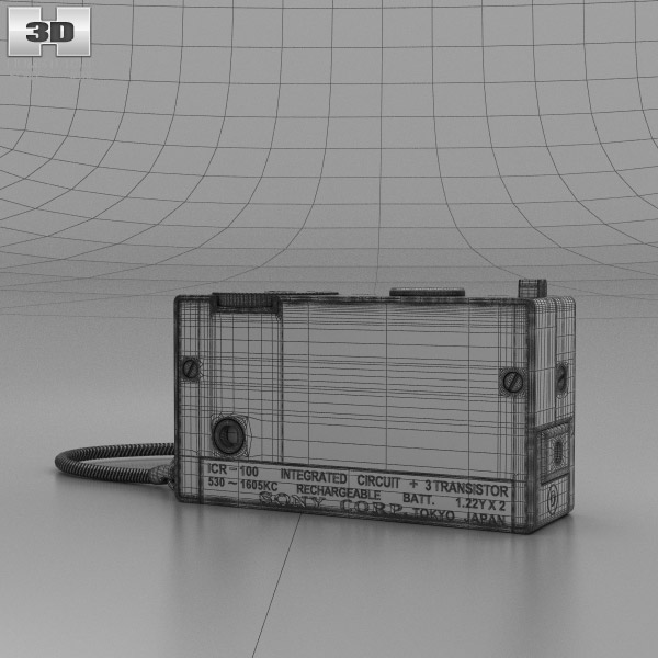 Sony ICR-100 ラジオ 3Dモデル - ダウンロード オーディオ機器 オン