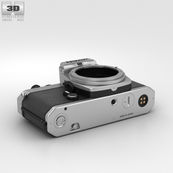 ニコンFE シルバー フィルムカメラ 3Dモデル - ダウンロード 撮影