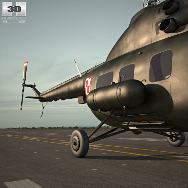 Mil Mi-2 3D model - Download Helicopter on 3DModels.org