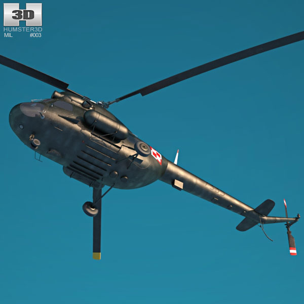 Mil Mi-2 3D model - Download Helicopter on 3DModels.org
