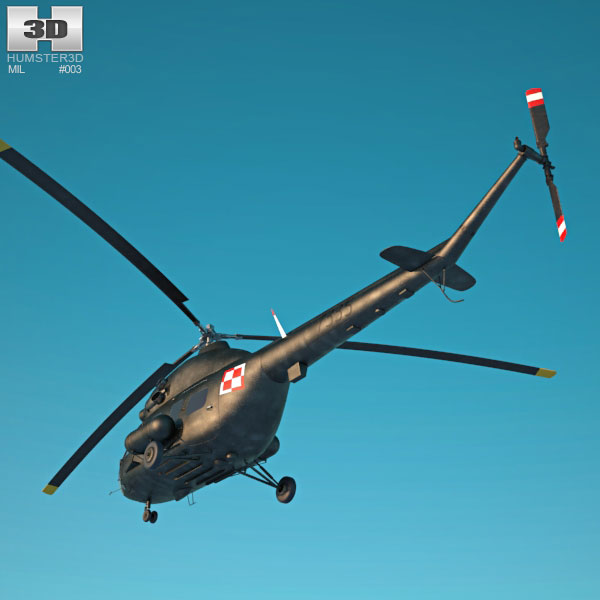 Mil Mi-2 3D model - Download Helicopter on 3DModels.org