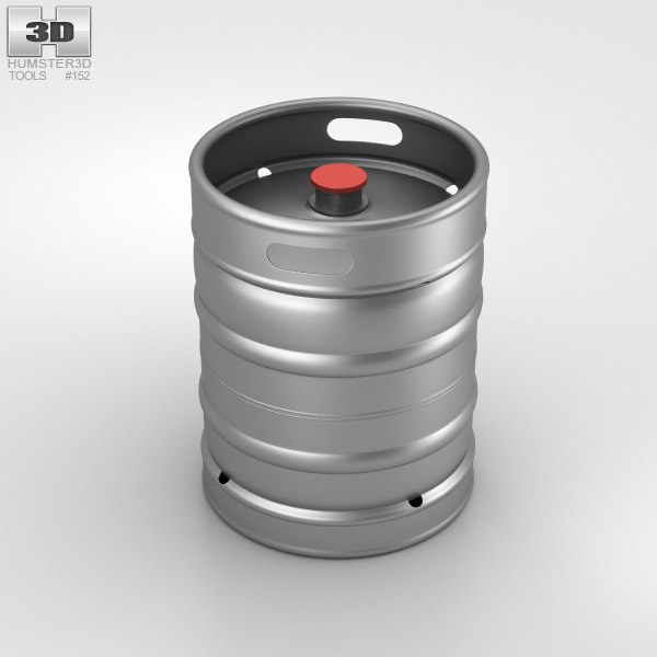 啤酒桶 3D模型 - 下载 瓶,罐 on 3DModels.org