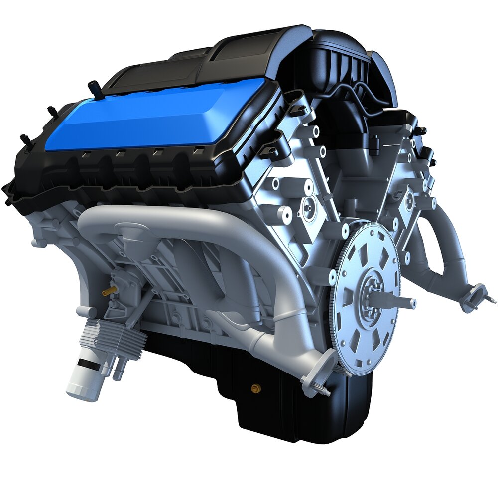 Generic V8 Engine 3D model - Download Engine on 3DModels.org