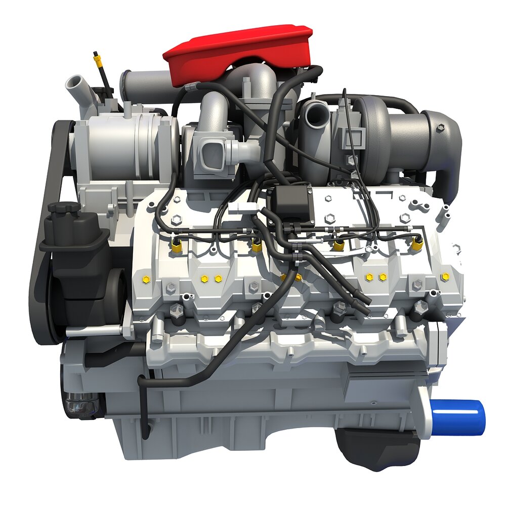 Modern Car Engine 3D model - Download Engine on 3DModels.org