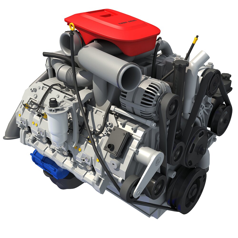 Modern Car Engine 3D model - Download Engine on 3DModels.org