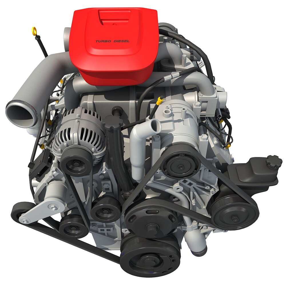 Modern Car Engine 3D model - Download Engine on 3DModels.org