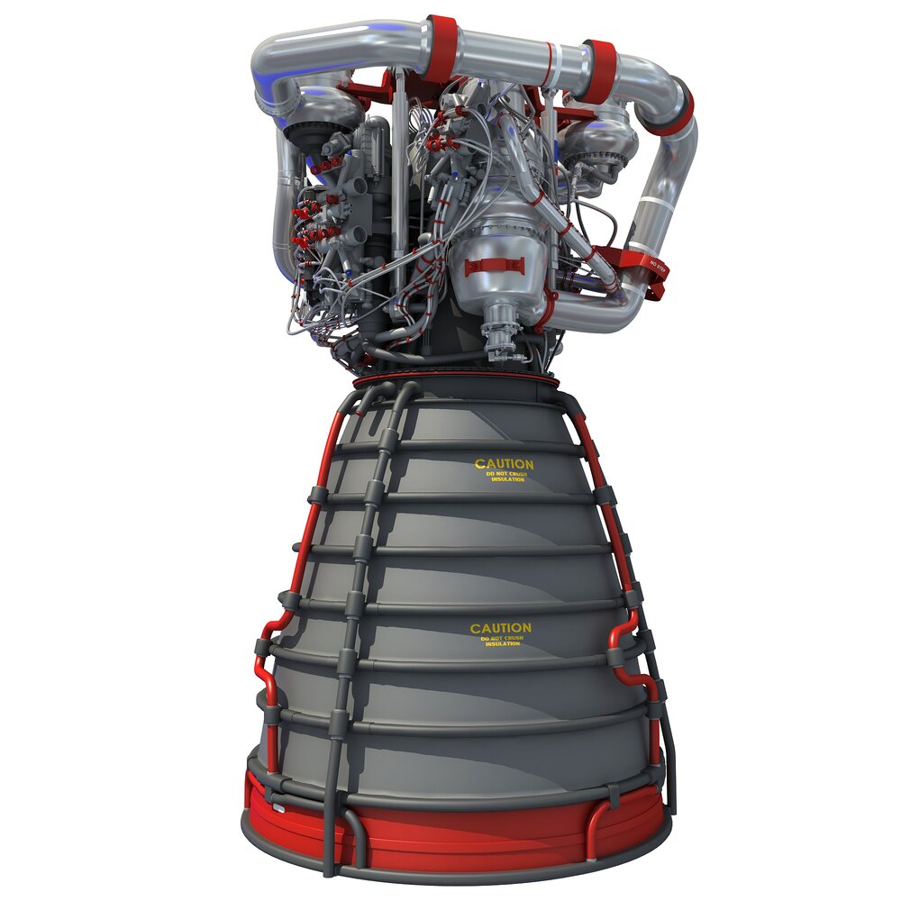 RS-25スペースシャトルメインロケットエンジン 3Dモデル