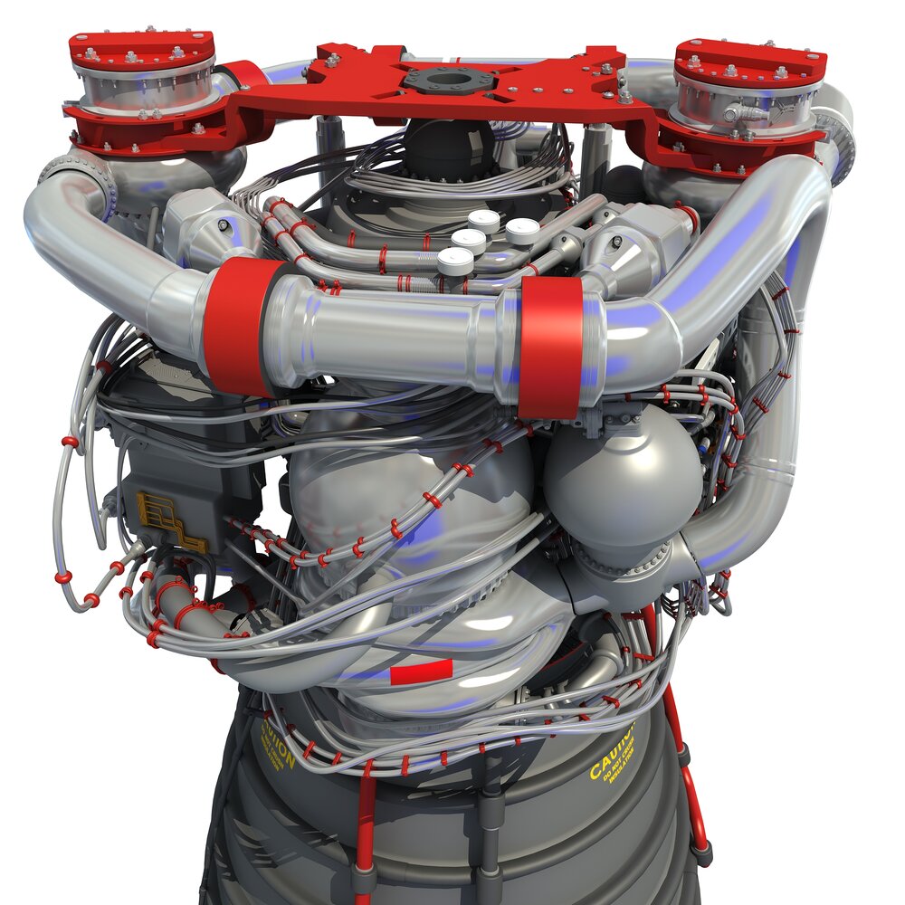 RS-25スペースシャトルメインロケットエンジン 3Dモデル