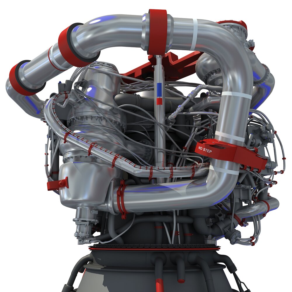 RS-25スペースシャトルメインロケットエンジン 3Dモデル