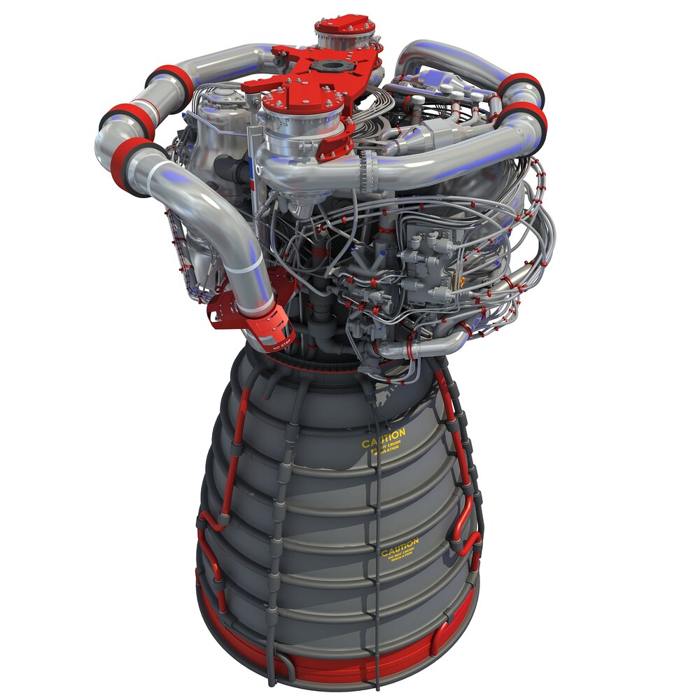 RS-25スペースシャトルメインロケットエンジン 3Dモデル