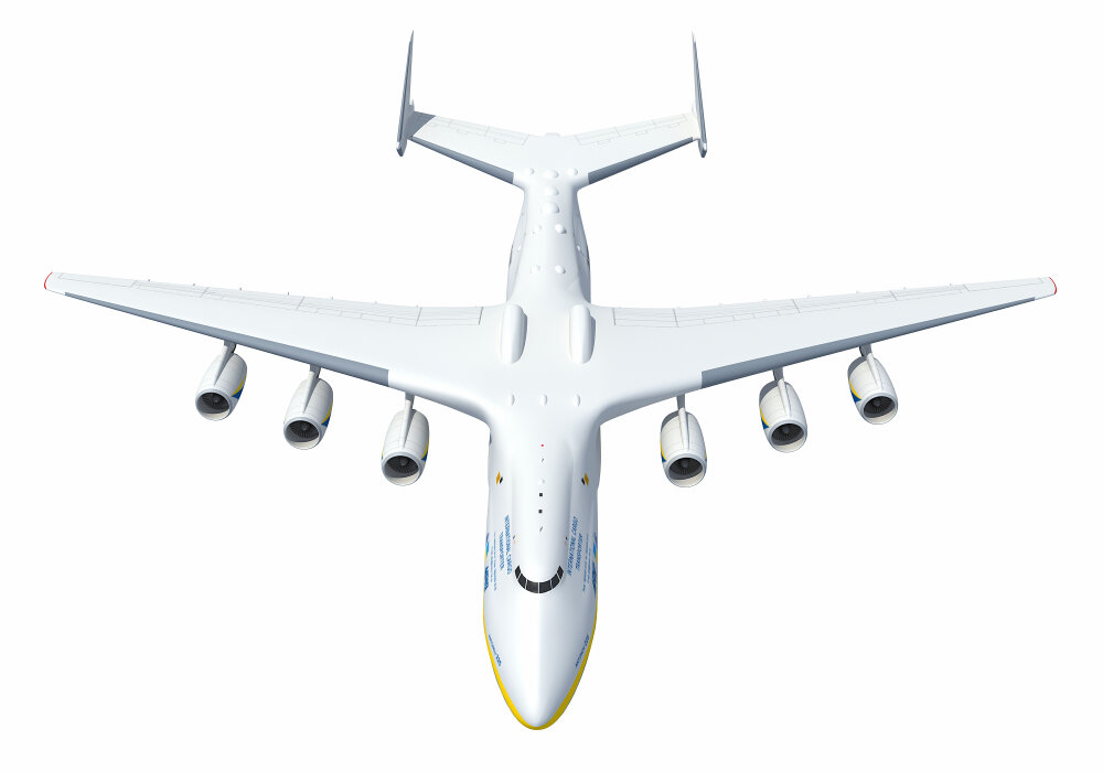 飛行中のアントノフ An-225 ムリーヤ 3Dモデル - ダウンロード