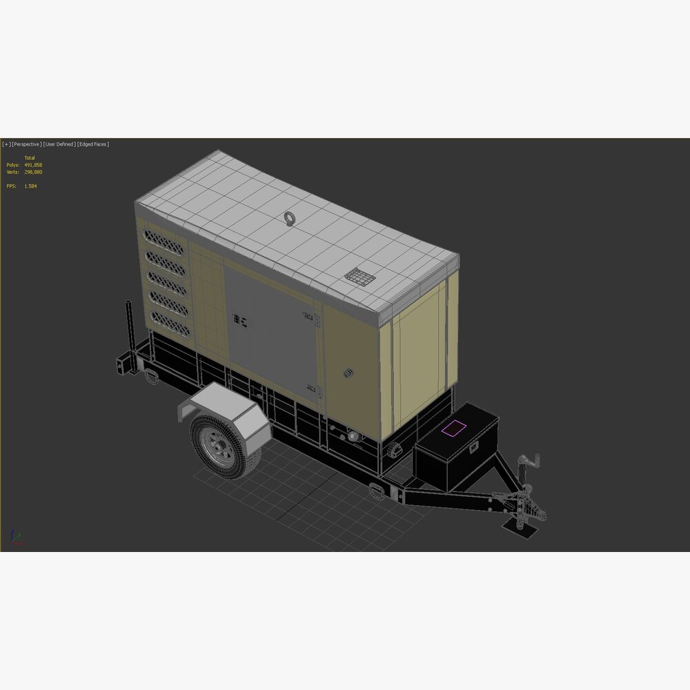 Kohler Industrial Diesel Generators Single Send color 3D model ...