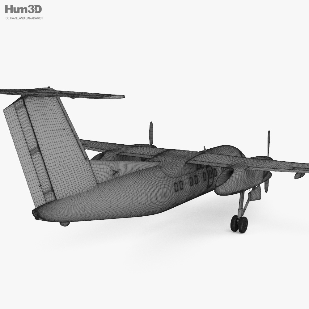 デ・ハビランド・カナダ DHC-8-100 ダッシュ8 航空機 3Dモデル