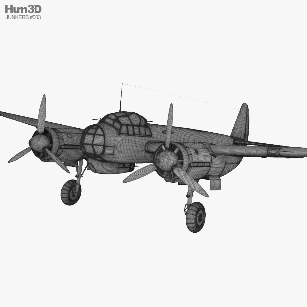 ユンカース Ju 88 ドイツ製第二次世界大戦航空機 3Dモデル