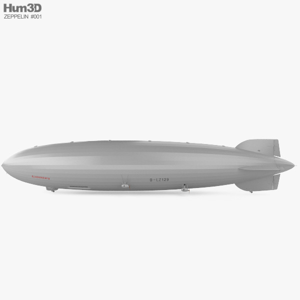 LZ 129 ヒンデンブルク ツェッペリン飛行船 3Dモデル - ダウンロード