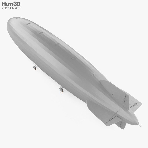 LZ 129 ヒンデンブルク ツェッペリン飛行船 3Dモデル - ダウンロード