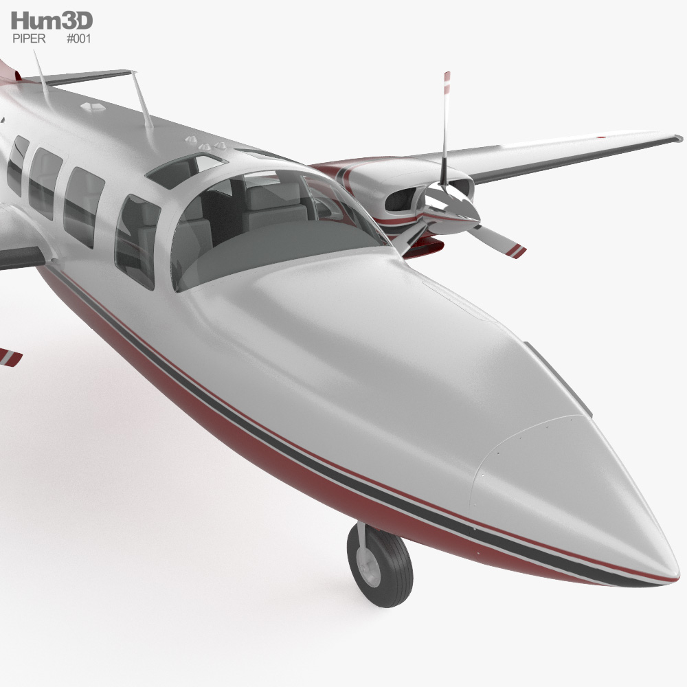パイパー・エアロスター双発機 3Dモデル - ダウンロード 小型航空機