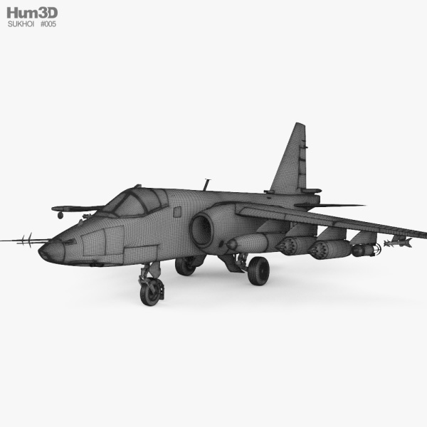 Su-25 フロッグフット攻撃機 3Dモデル - ダウンロード 戦闘機 オン