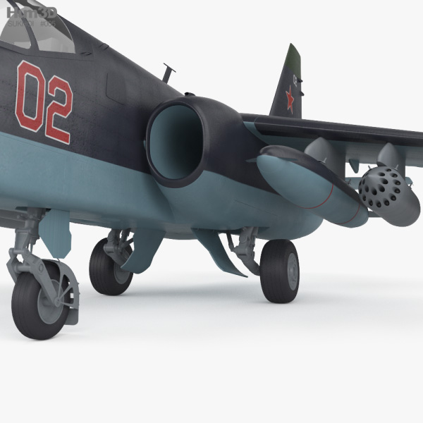 Su-25 フロッグフット攻撃機 3Dモデル - ダウンロード 戦闘機 オン