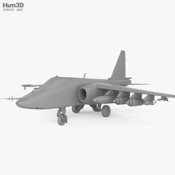 Su-25 フロッグフット攻撃機 3Dモデル - ダウンロード 戦闘機 オン